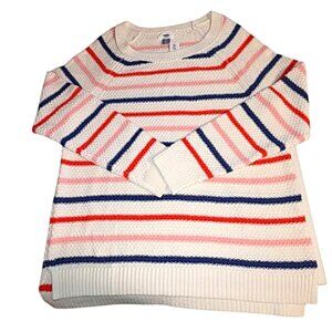 NWT Old Navy Sweater with Red, Blue, and Pink Stripes